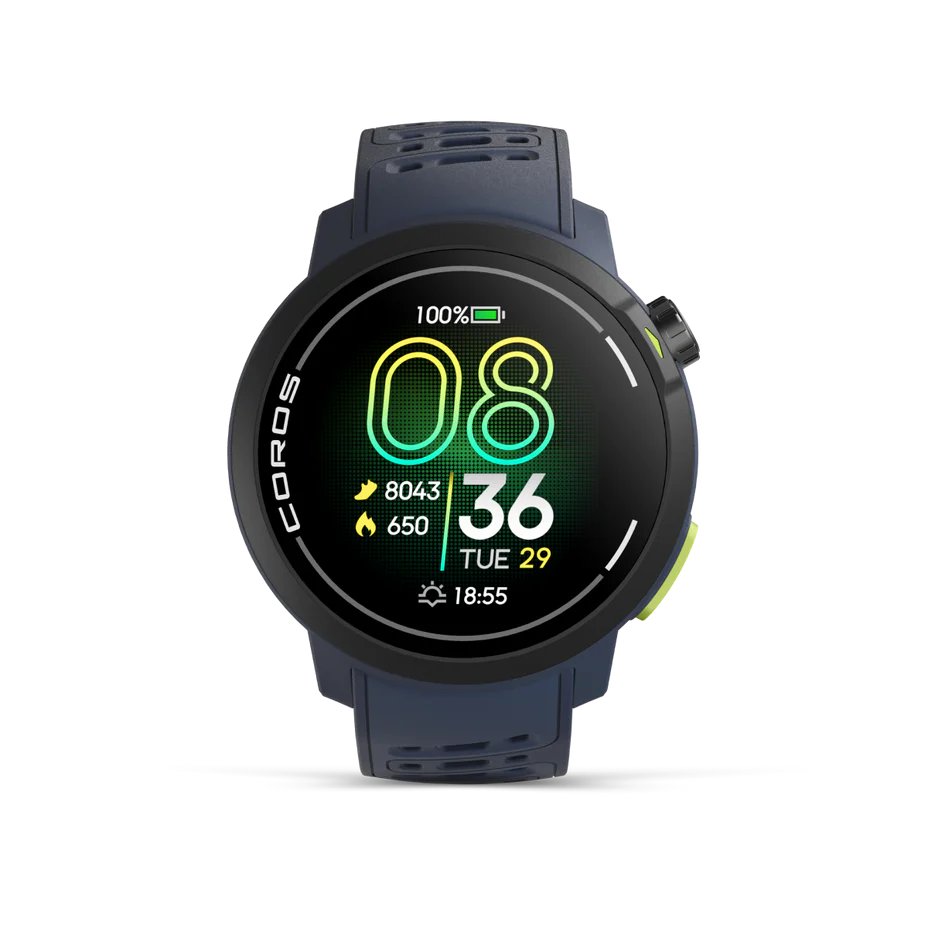 New! Coros Pace Pro GPS Sport Watch Blue Silicone Band 49g Running Watch