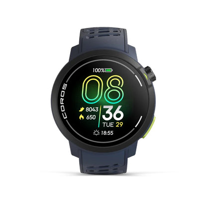 New! Coros Pace Pro GPS Sport Watch Blue Silicone Band 49g Running Watch