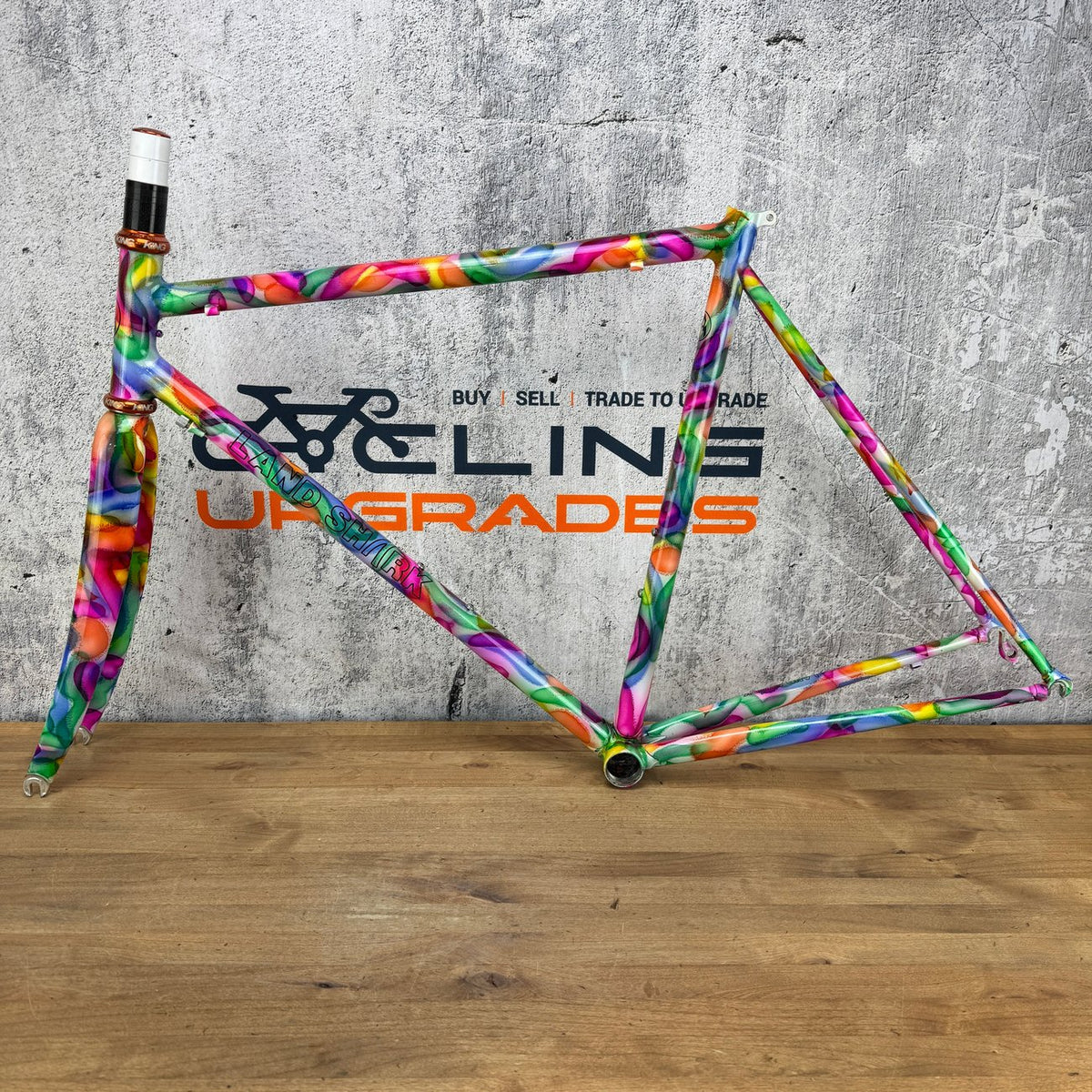 New! Landshark 54cm Rim Brake Steel Frameset 700c Chris King 2415g — photo 2 of 12