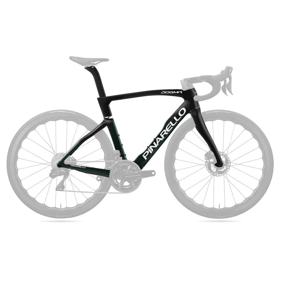 New! Pinarello Dogma F Racing Green Size 50 (52.5cm) Rim Brake Frameset w/ Bar & Stem