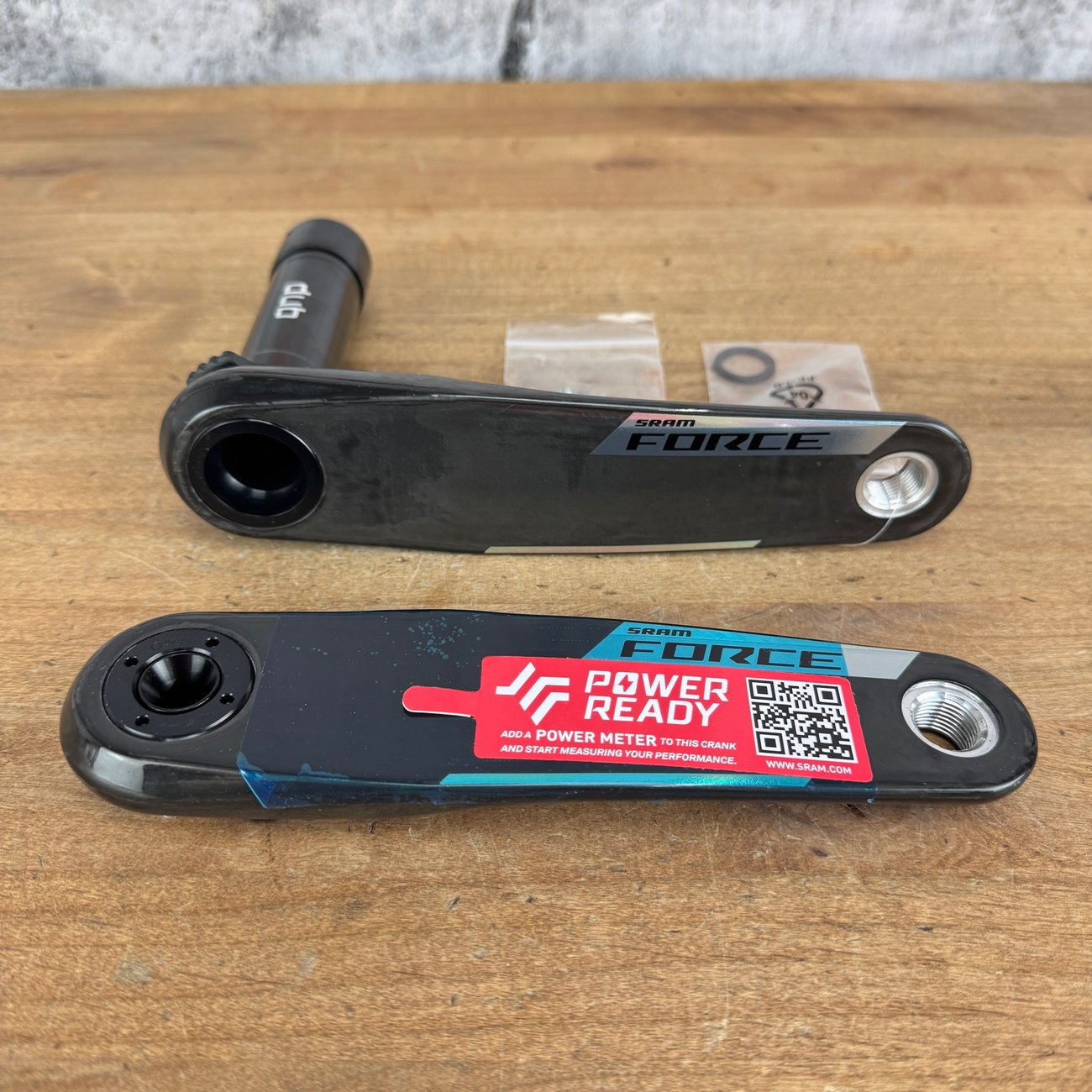 New! SRAM Force AXS E1 165mm Carbon DUB Spindle Crank Arms Crankset 409g