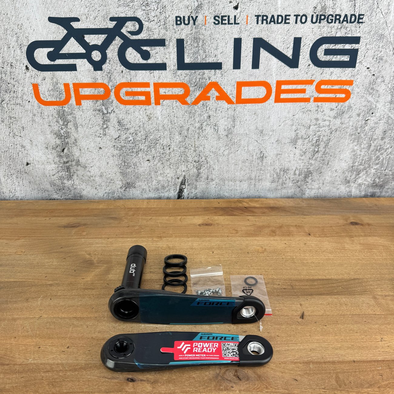 New! SRAM Force AXS XPLR E1 170mm Carbon DUB Wide Crank Arms Crankset 418g