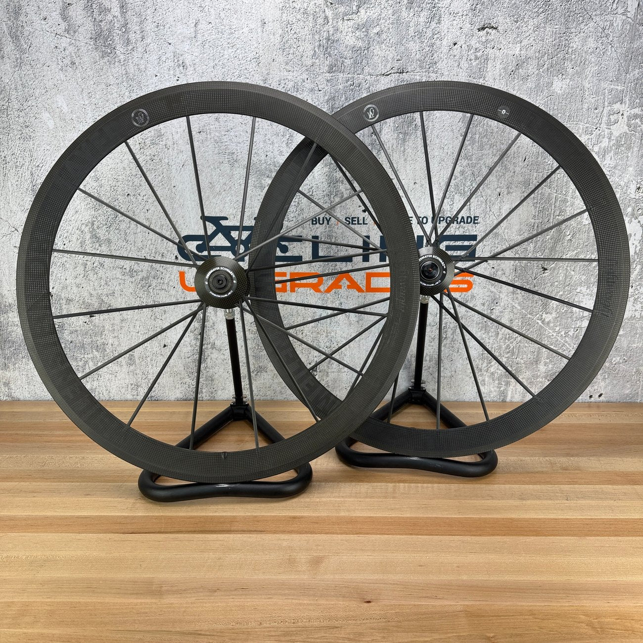 New! Lightweight Meilenstein Obermayer Schwarz Carbon Tubular Wheelset 939g