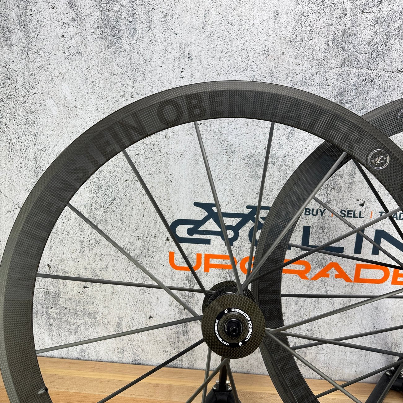 New! Lightweight Meilenstein Obermayer Schwarz Carbon Tubular Wheelset 939g