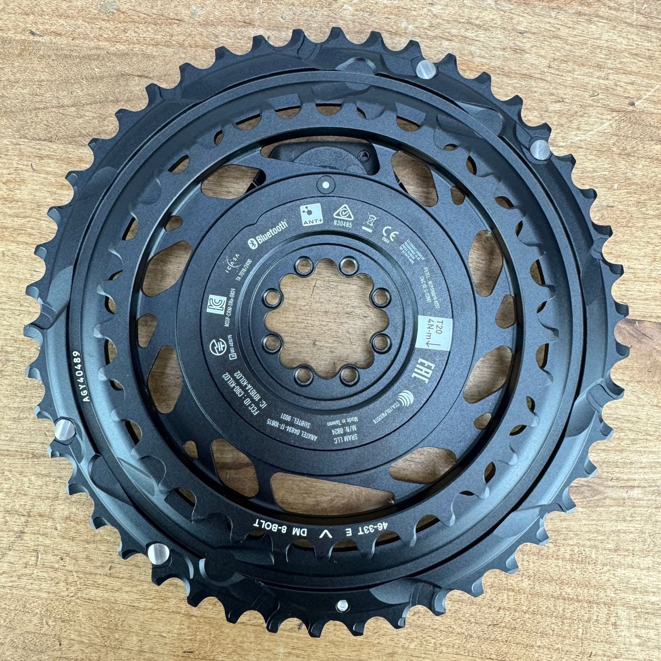 New! SRAM Red AXS E1 Power Meter 46/33t 12-Speed Bike Chainring Set MSRP $880