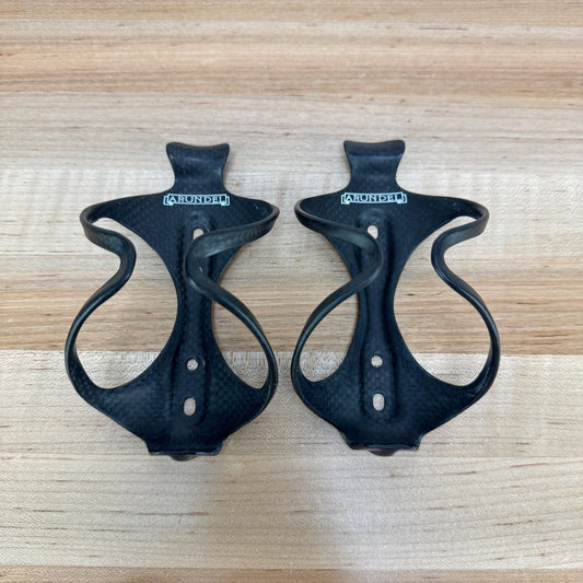 New Takeoff! Arundel Mandible 3k Matte Carbon Pair Bottle Cages 52g MSRP $160