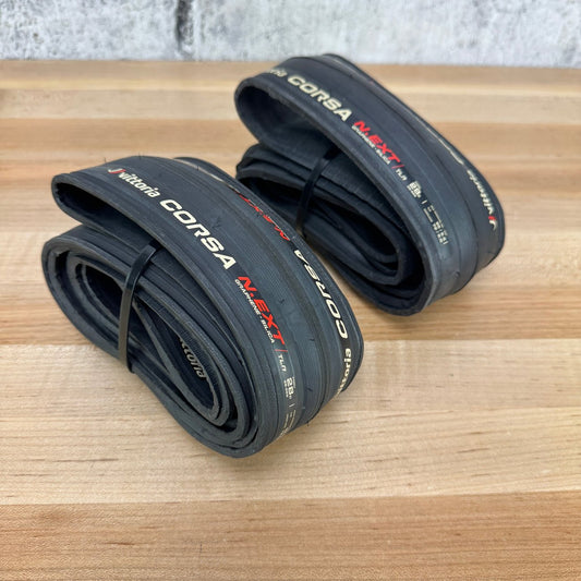 New Takeoff! Pair Vittoria Corsa N.EXT TLR 700c x 28mm Black Tubeless Bike Tires