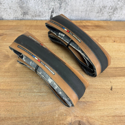 Pair Bontrager R3 Hard-Case Lite 700c x 28mm Tan Wall Tubeless Bike Tires