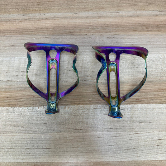 Pair Supacaz Alloy Oil Slick Cycling Bottle Cages 46g