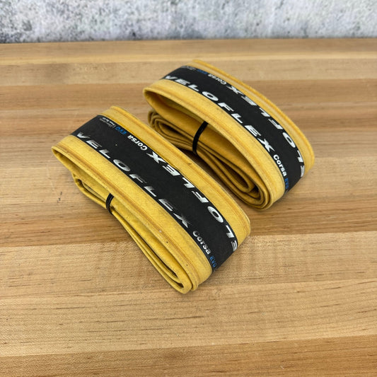 Pair Veloflex Corsa EVO 700c x 25mm Clincher Tan Wall Bike Tires