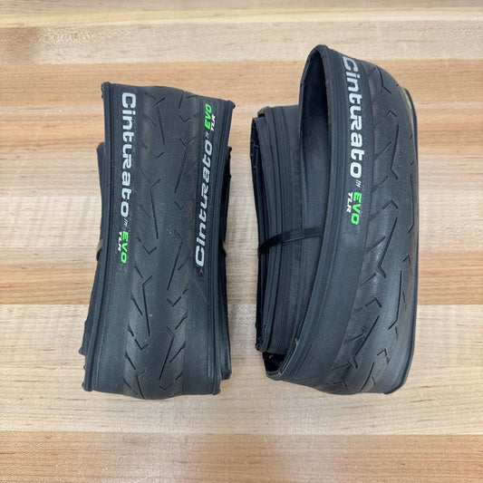 Pirelli Cinturato EVO TLR 700c x 35mm Tubeless Pair Road Bike Tires 939g