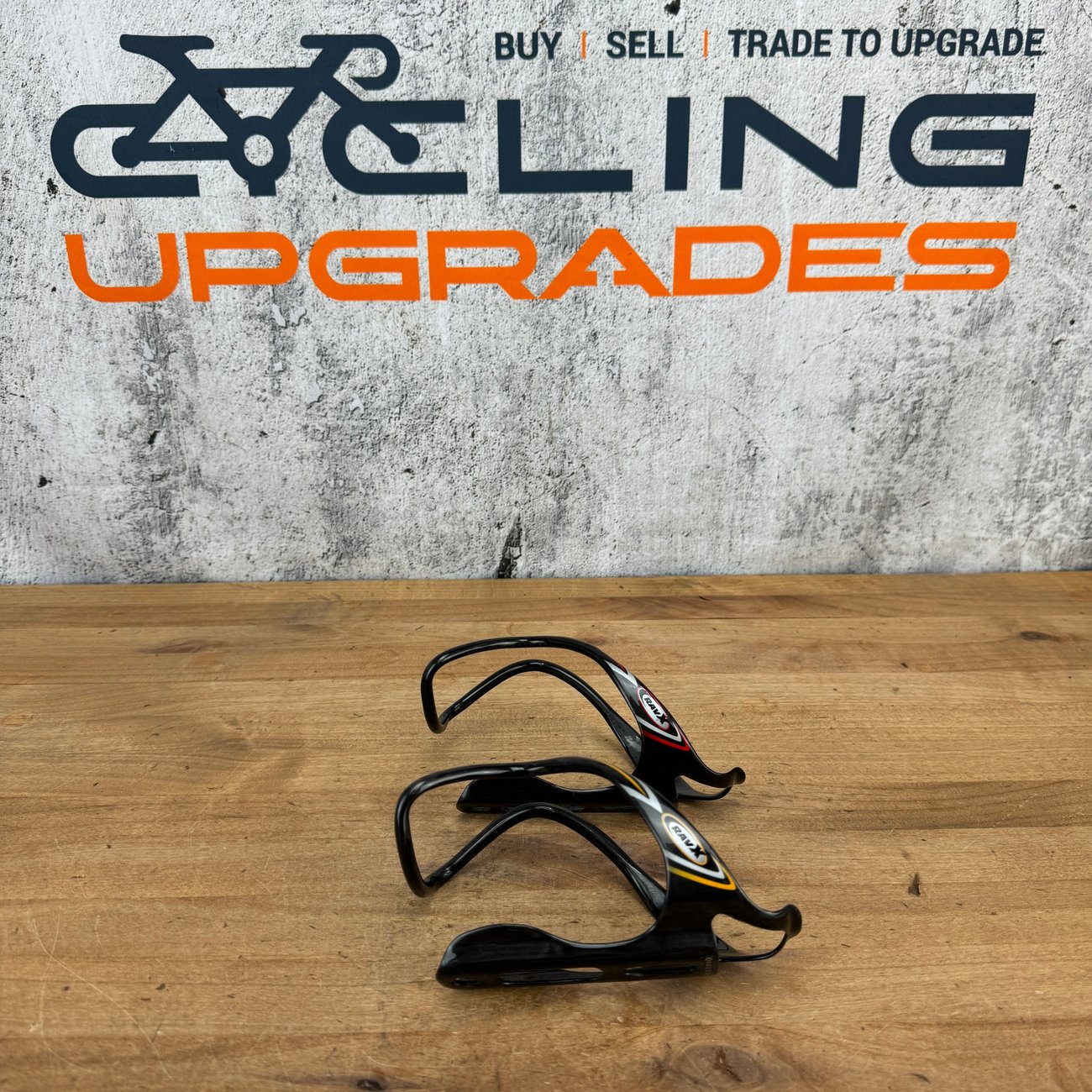 Rav X Gamma X Trim Carbon Red & Yellow Bike Water Bottle Cages 59g