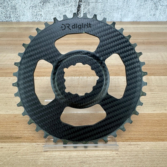 Ridden Once! Digirit Carbon 40t 1x Bike Chainring 86g fits Sram 3-Bolt DM