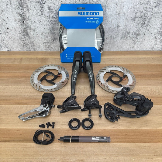 Ridden Once! Shimano GRX RX825 Di2 Electronic 12-Speed Hydraulic Large Groupset