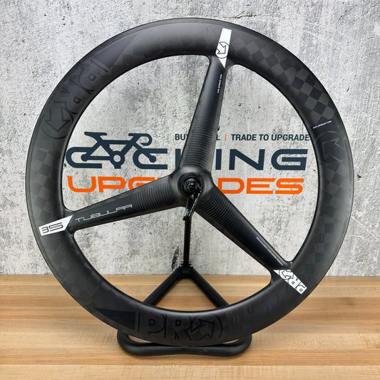 Ridden Once! Shimano PRO Textreme 3-Spoke Carbon Tubular TT/Tri Front Wheel 700c