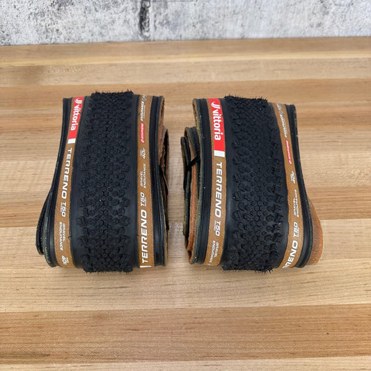 Ridden Once! Victoria Terreno T50 700c x 40mm Tanwall Tubeless Gravel Pair Tires