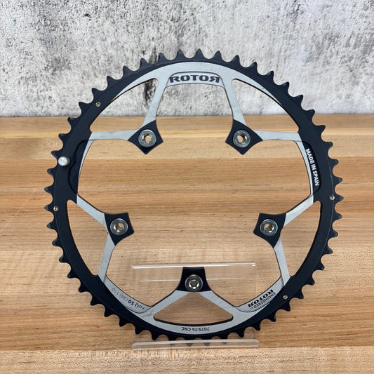 Rotor NoQ 50T 110BCD 5-Bolt 10/11-Speed Outer Chainring w/ Bolts MSRP $145