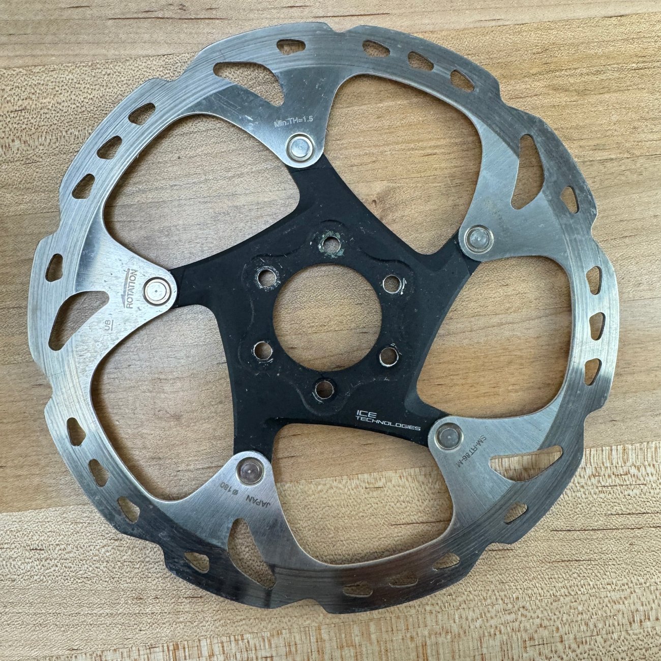 Shimano SM-RT86 180/160mm 6-Bolt Mountain Bike Disc Brake Rotors 272g