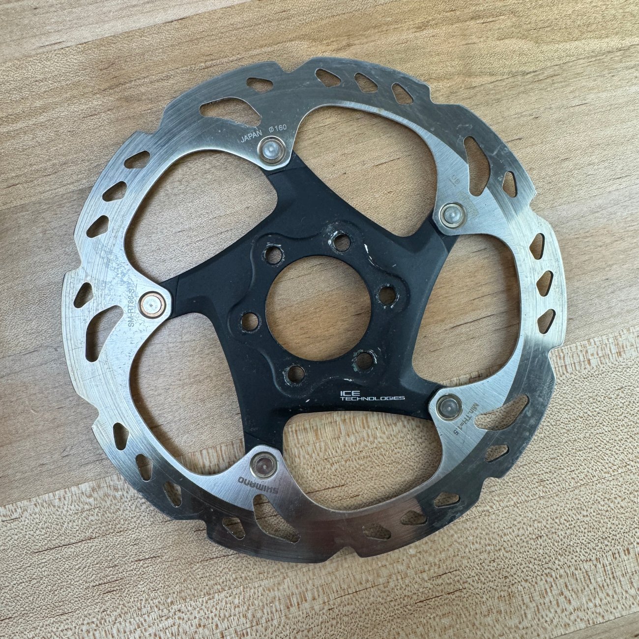 Shimano SM-RT86 180/160mm 6-Bolt Mountain Bike Disc Brake Rotors 272g