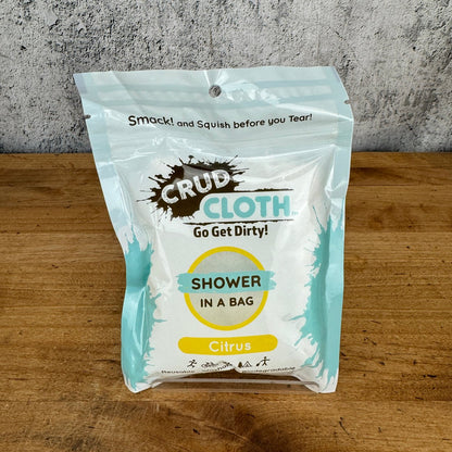 Single Use Sample (QTY 1) Silca Crud Cloth Shower In A Bag - Citrus Scent