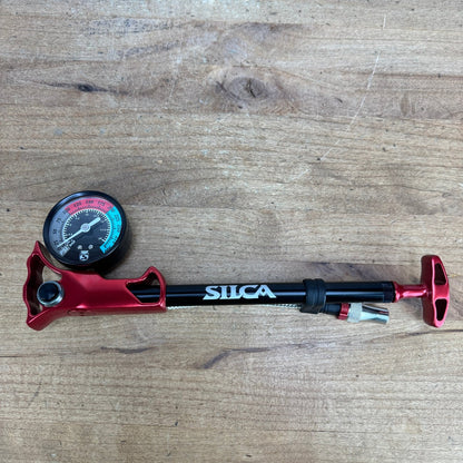 Silca Ultimate Mountain Bike Shock Pump Red/Black 0-300 PSI Fork & Shock Pump