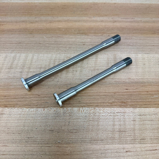 Sixweel Titanium Thru Axles Front: L125.5mm M12x1.5 Rear: L 167.5mm M12x1.0