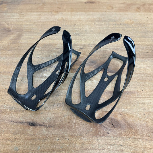 Specialized S-Works Rib Cage III Gloss Black Pair Bike Water Bottle Cages 45g