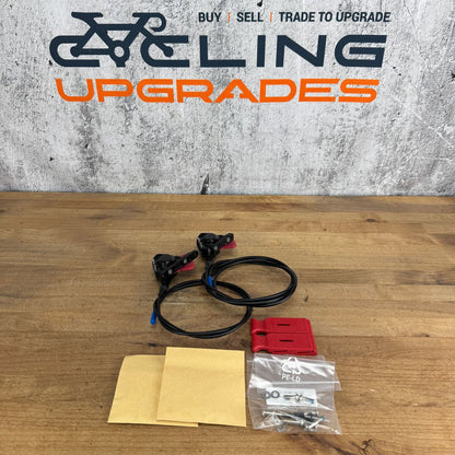 New! Sram Force AXS E1 Flat Mount Hydraulic Disc Brake Calipers w/ Line Kit & Adapters