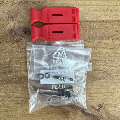 New! Sram Force AXS E1 Flat Mount Hydraulic Disc Brake Calipers w/ Line Kit & Adapters