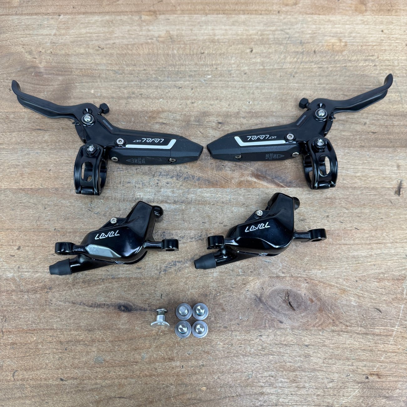 SRAM Level Ultimate Stealth 2-Piston Carbon Hydraulic Disc MTB Brakeset 481g