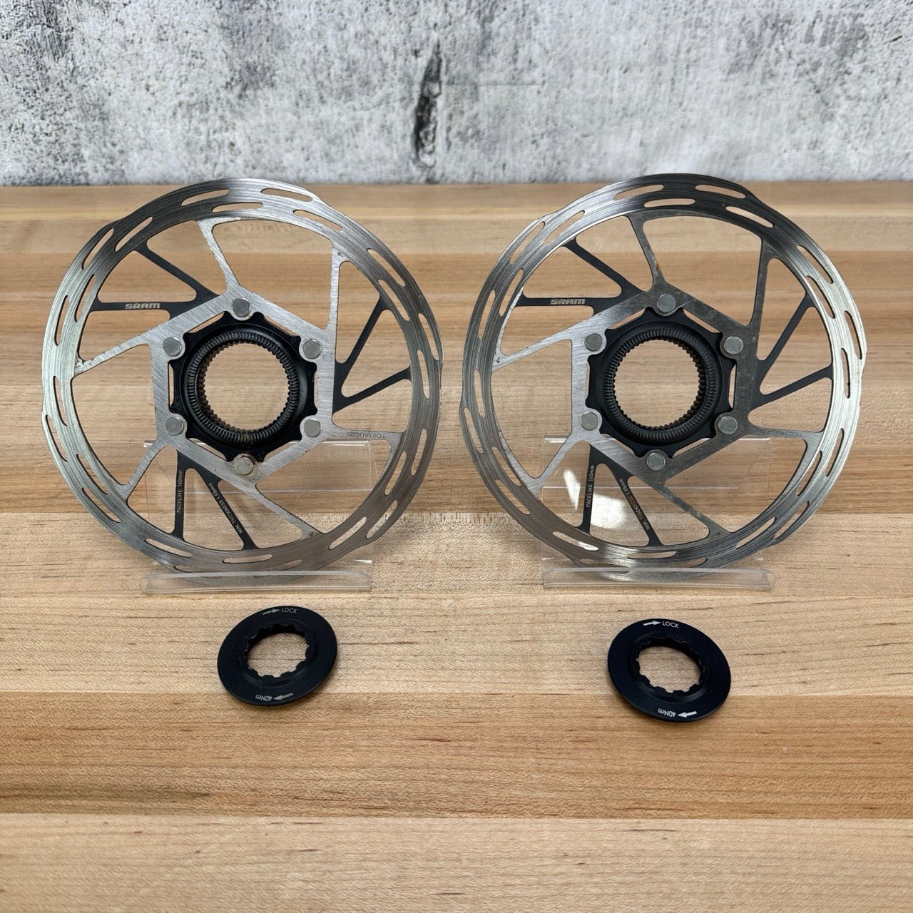 SRAM Paceline 160mm Centerlock Disc Brake Rotors Set w/ Lockrings 330g
