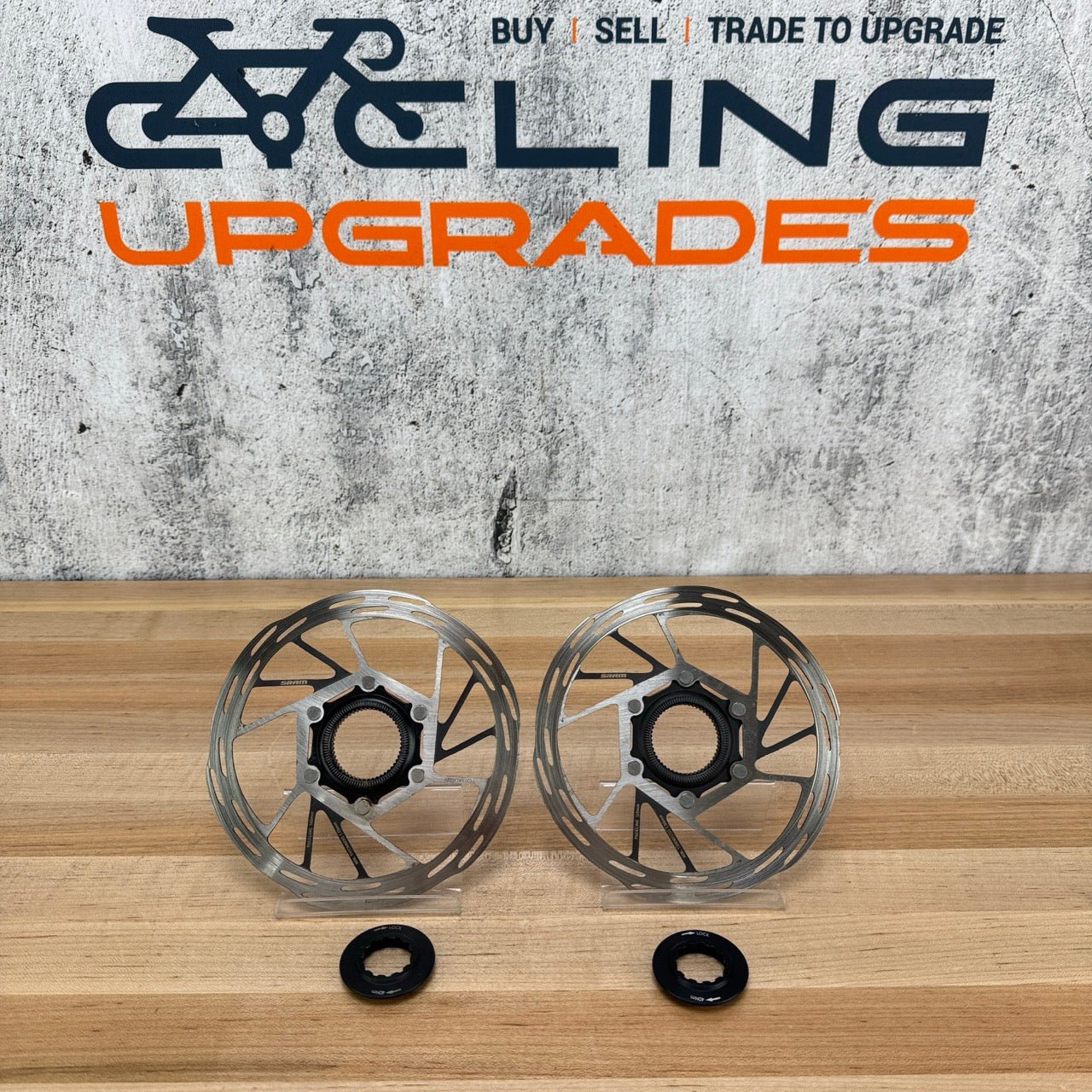 SRAM Paceline 160mm Centerlock Disc Brake Rotors Set w/ Lockrings 330g