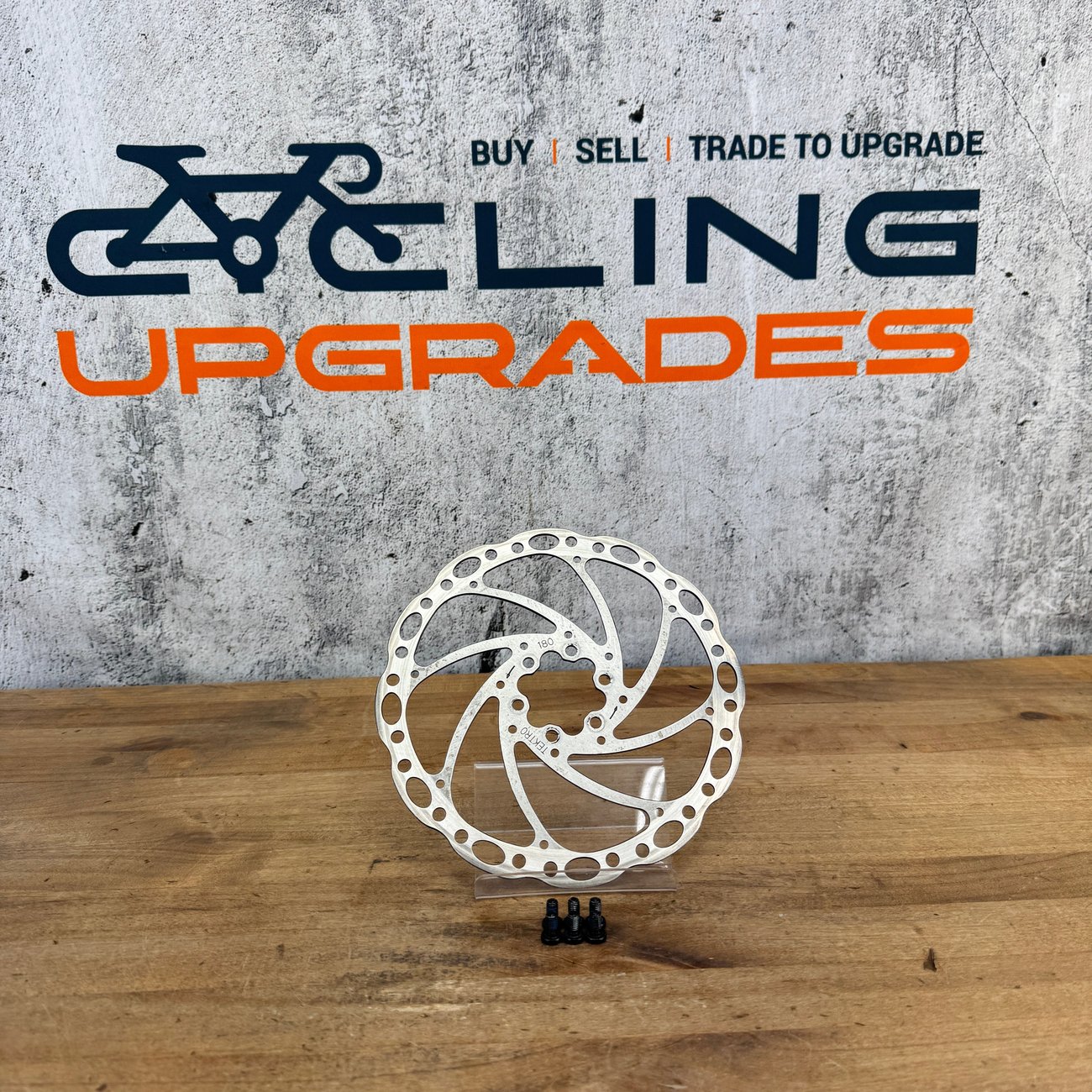 Tektro 180mm Single Stainless Steel 6-Bolt Bike Disc Brake Rotor w/Bolts 144g