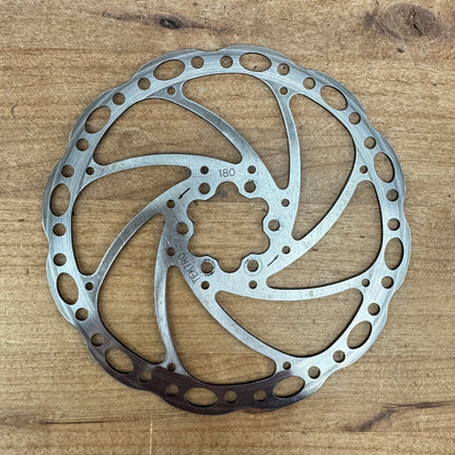 Tektro 180mm Single Stainless Steel 6-Bolt Bike Disc Brake Rotor w/Bolts 144g