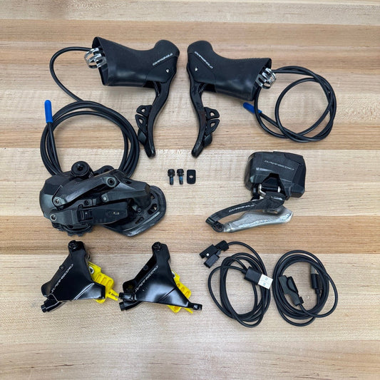 Light Wear Campagnolo Super Record Wireless 12 Speed Electronic Grey Groupset