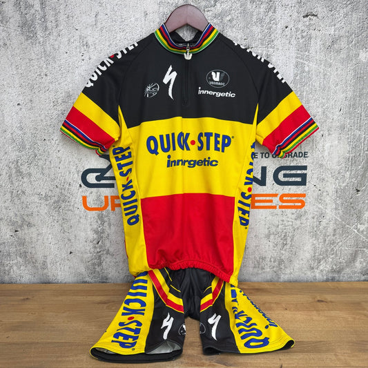 Vermarc Sports Quick Step Innergetic Retro Large Jersey and Bib Set Cycling Jersey