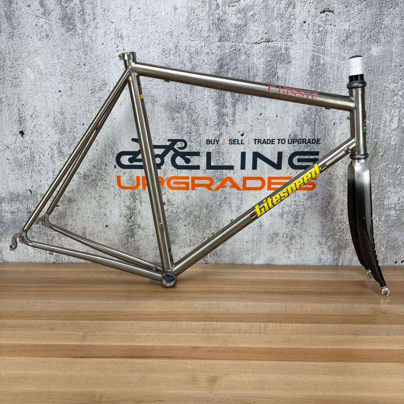 Vintage! 2001 Litespeed Classic 58x60cm Rim Brake Titanium Frameset 700c Chris King