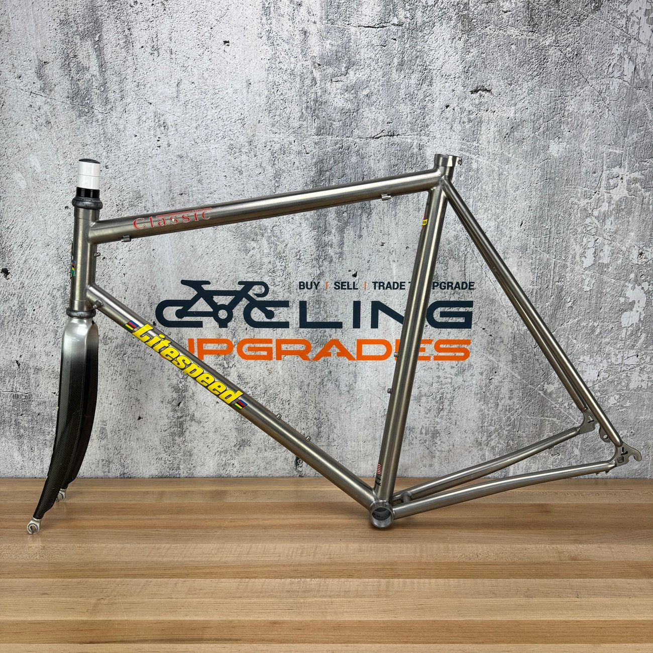 Vintage! 2001 Litespeed Classic 58x60cm Rim Brake Titanium Frameset 700c Chris King