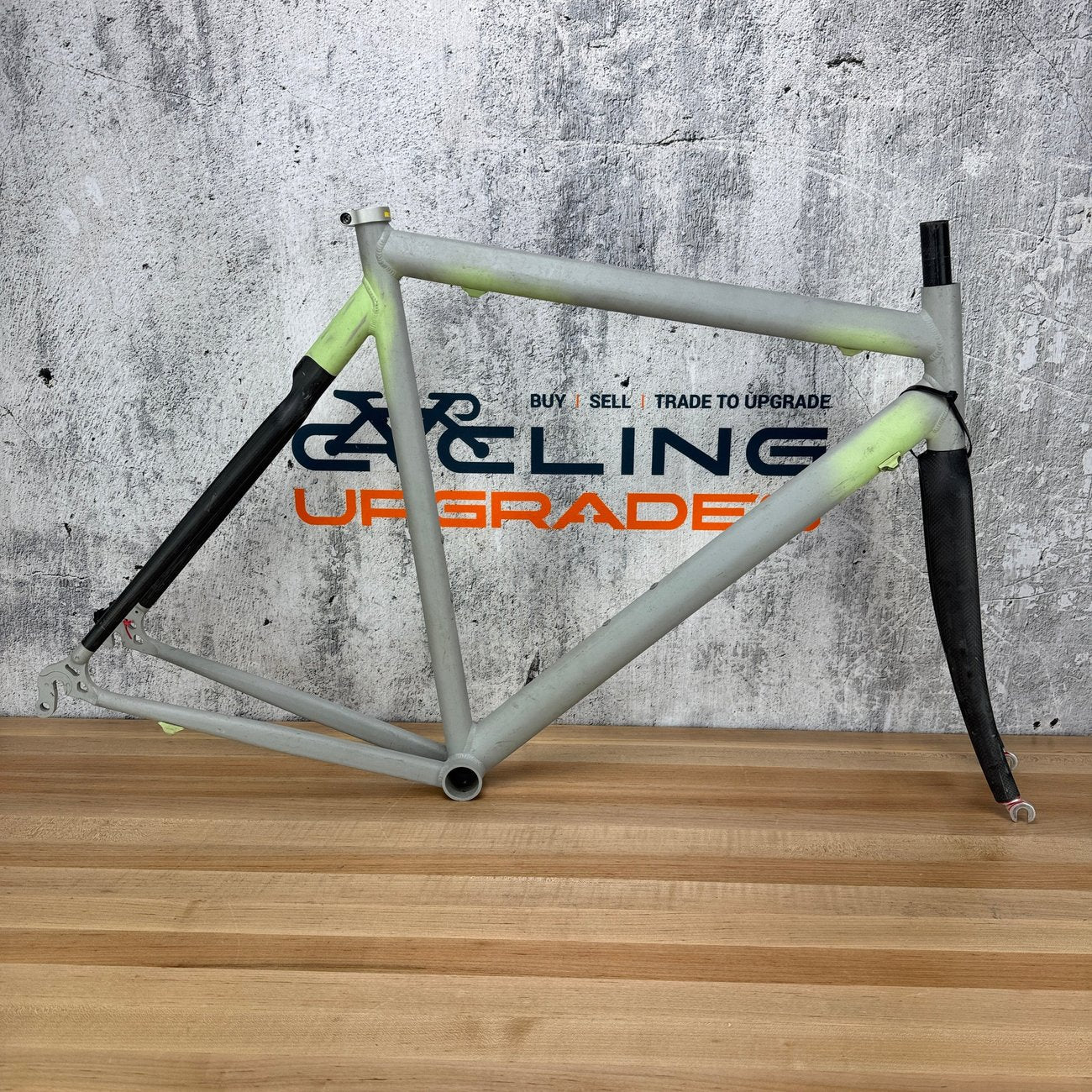Vintage! Alberto Masi Milano 54cm Rim Brake Alloy Frameset 700c Carbon Fork