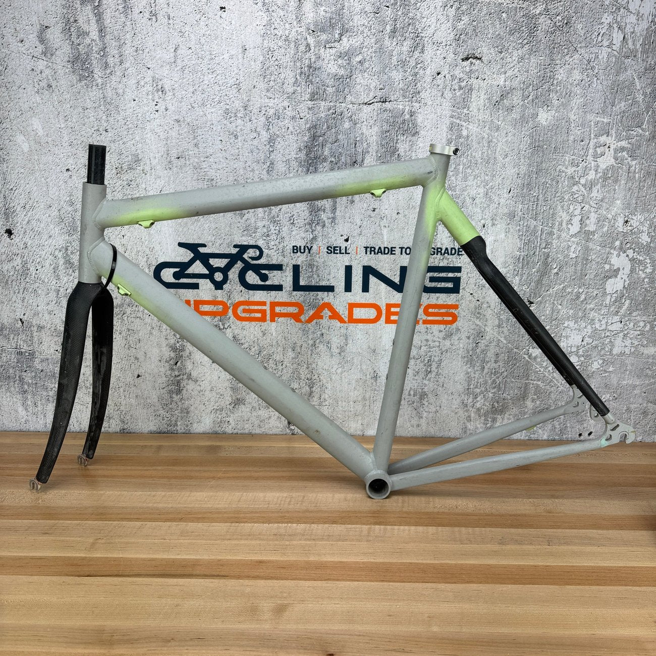 Vintage! Alberto Masi Milano 54cm Rim Brake Alloy Frameset 700c Carbon Fork