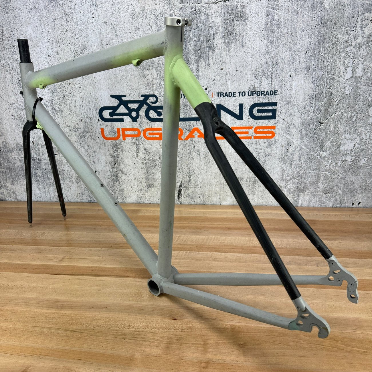 Vintage! Alberto Masi Milano 54cm Rim Brake Alloy Frameset 700c Carbon Fork