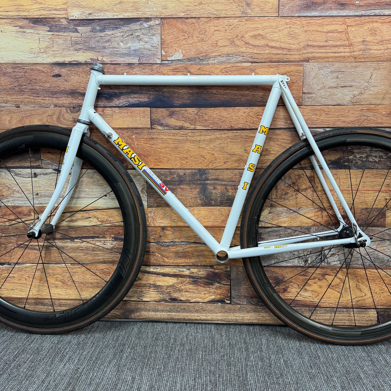 Low Mile! Masi Team 3V 58x57cm Rim Brake Steel Frameset 700c Pearl White