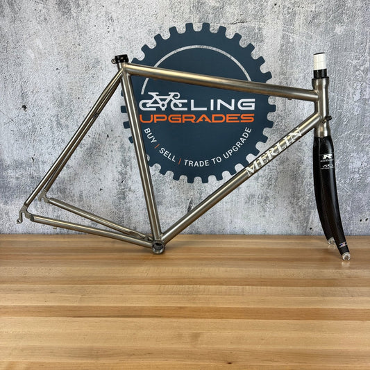 Vintage! Merlin Cyrene 56cm Rim Brake Titanium Frameset 700c Reynolds Ouzo Pro