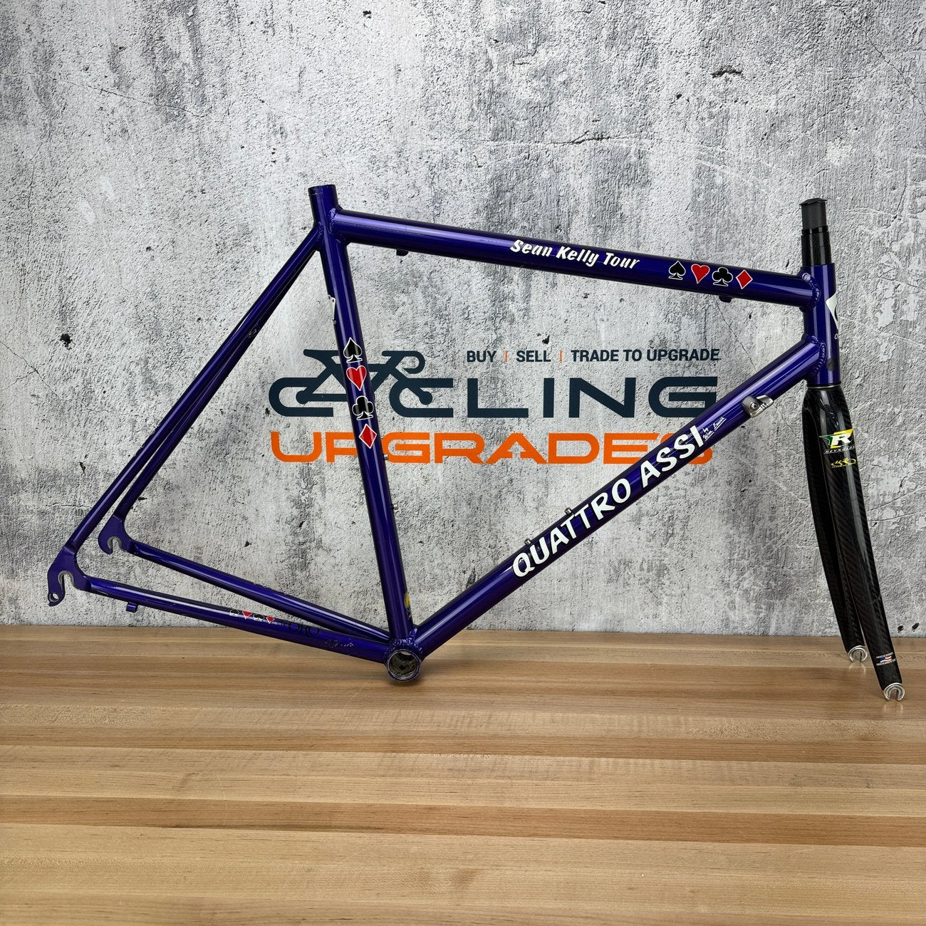 Vintage! Quattro Assi Sean Kelly Tour 58cm Rim Brake Alloy Frameset 700c 2102g