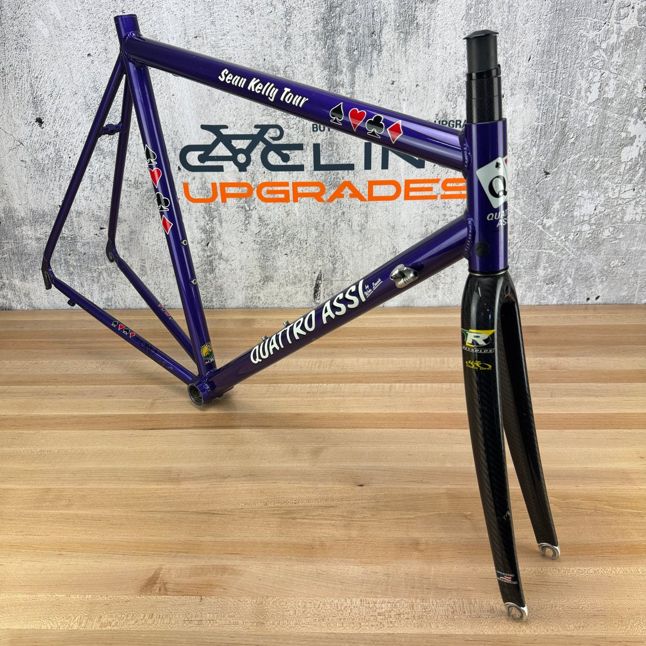 Vintage! Quattro Assi Sean Kelly Tour 58cm Rim Brake Alloy Frameset 700c 2102g