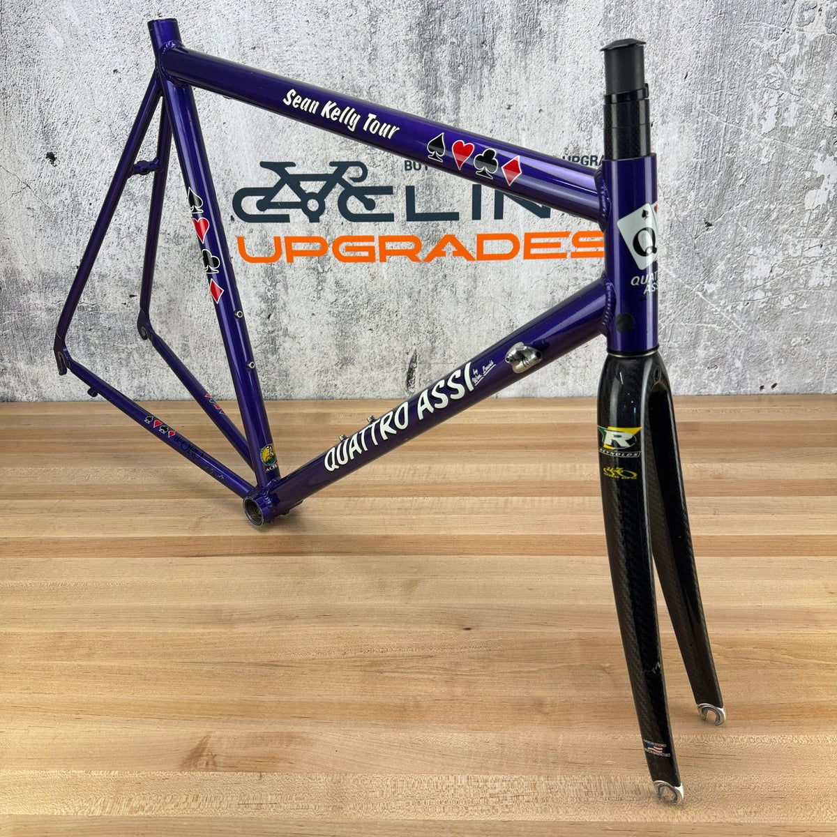 Vintage! Quattro Assi Sean Kelly Tour 58cm Rim Brake Alloy Frameset 700c 2102g — photo 3 of 14