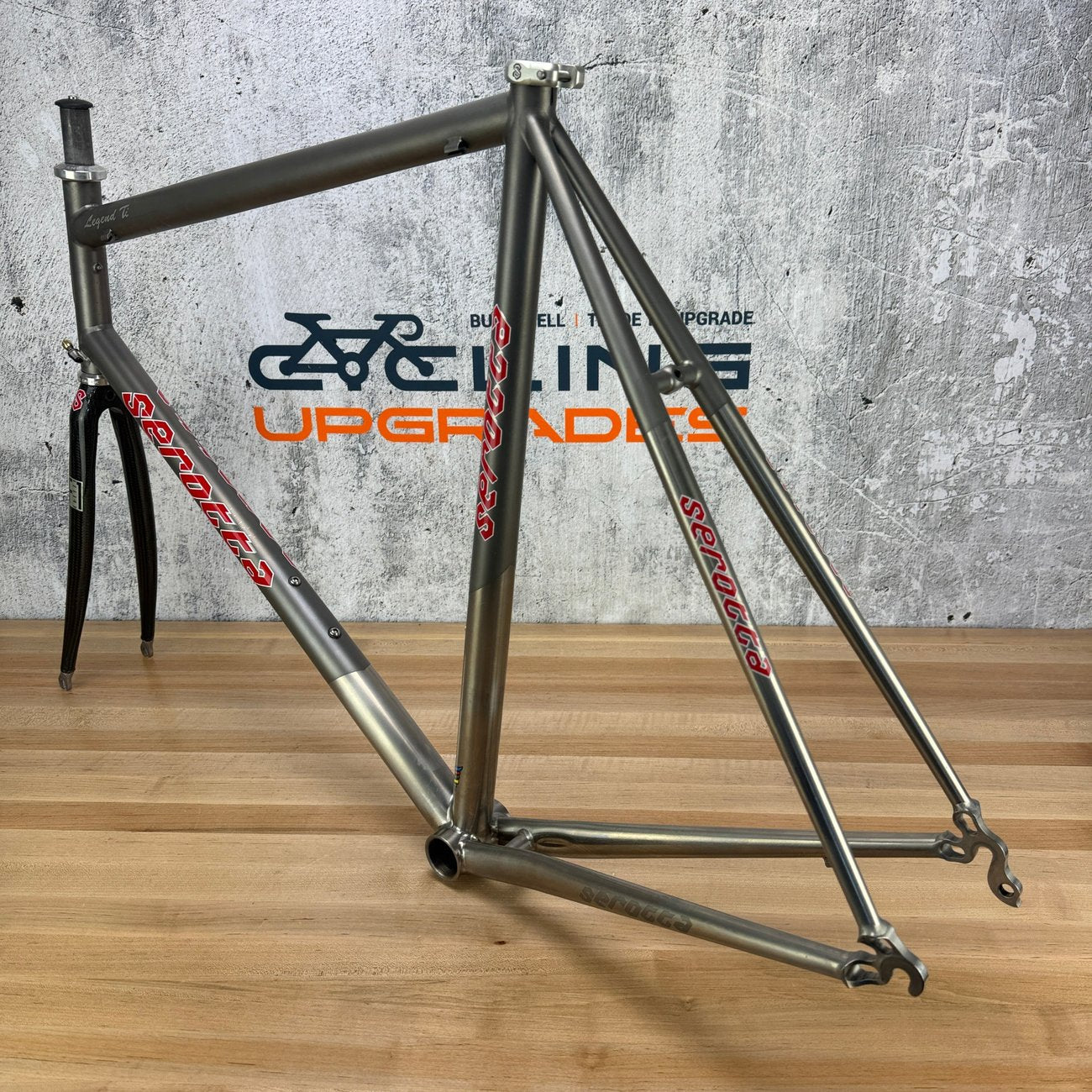 Vintage! Serotta Legend 58cm Rim Brake Titanium Frameset 700c F1 Carbon Fork