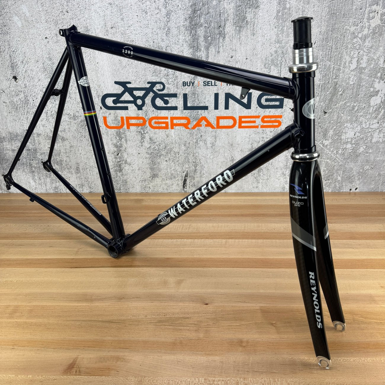 Waterford 1200 55x53cm Rim Brake Lugged Steel Frameset 700c Ouzo Pro Carbon Fork