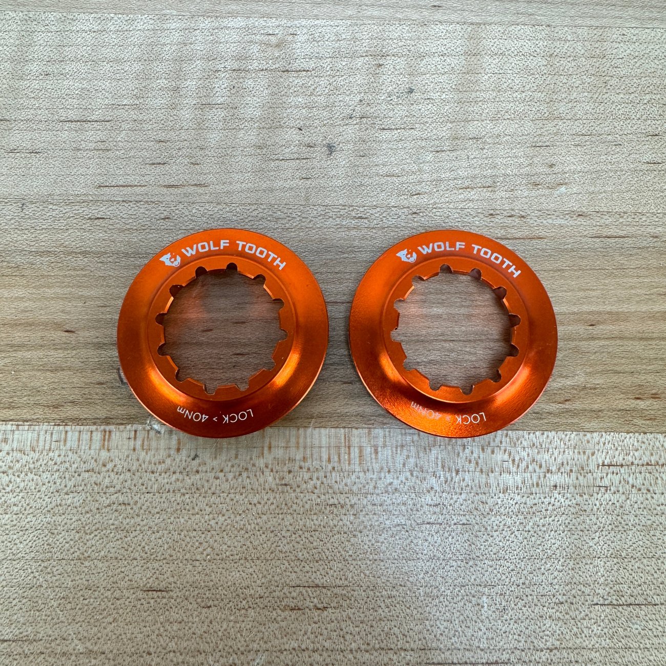 Wolf Tooth Orange Centerlock Disc Brake Rotor Internal Spline Lockring ...