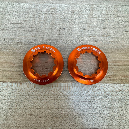 Wolf Tooth Orange Centerlock Disc Brake Rotor Internal Spline Lockrings 16g